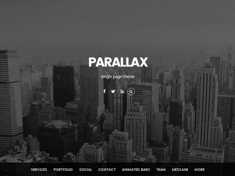 website design parallax page theme