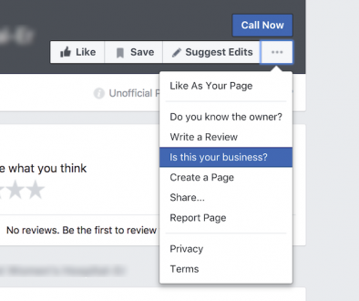 facebook unofficial page social media
